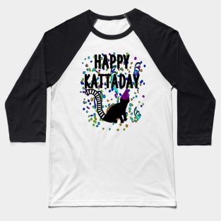 bright colorful kattaday ring-tailed lemur animal design Baseball T-Shirt